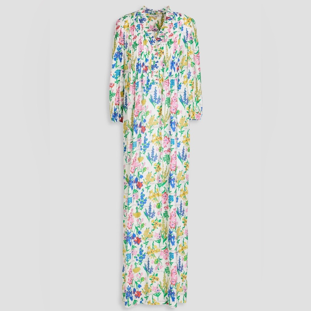 DVF Diane Von Furstenberg Layla Floral Maxi Dress Sz Med
